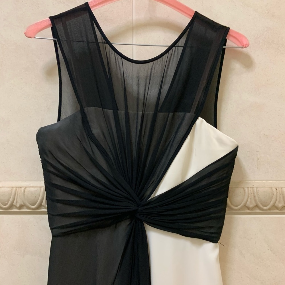 Black and white BCBG Maxazria gown